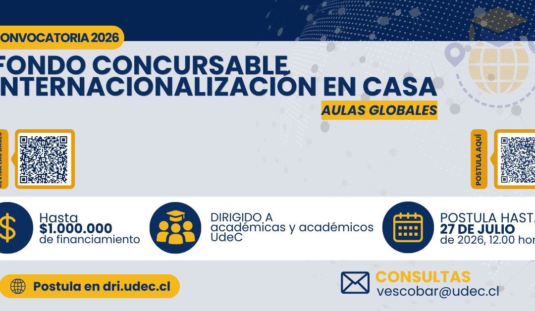 UdeC abre convocatoria del Fondo “Aulas Globales” para fortalecer la internacionalización del pregrado
